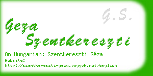 geza szentkereszti business card