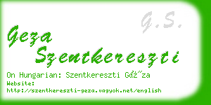 geza szentkereszti business card